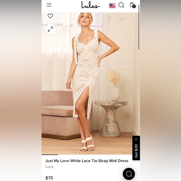 Lulu’s White Lace Midi Dress - Picture 3 of 3